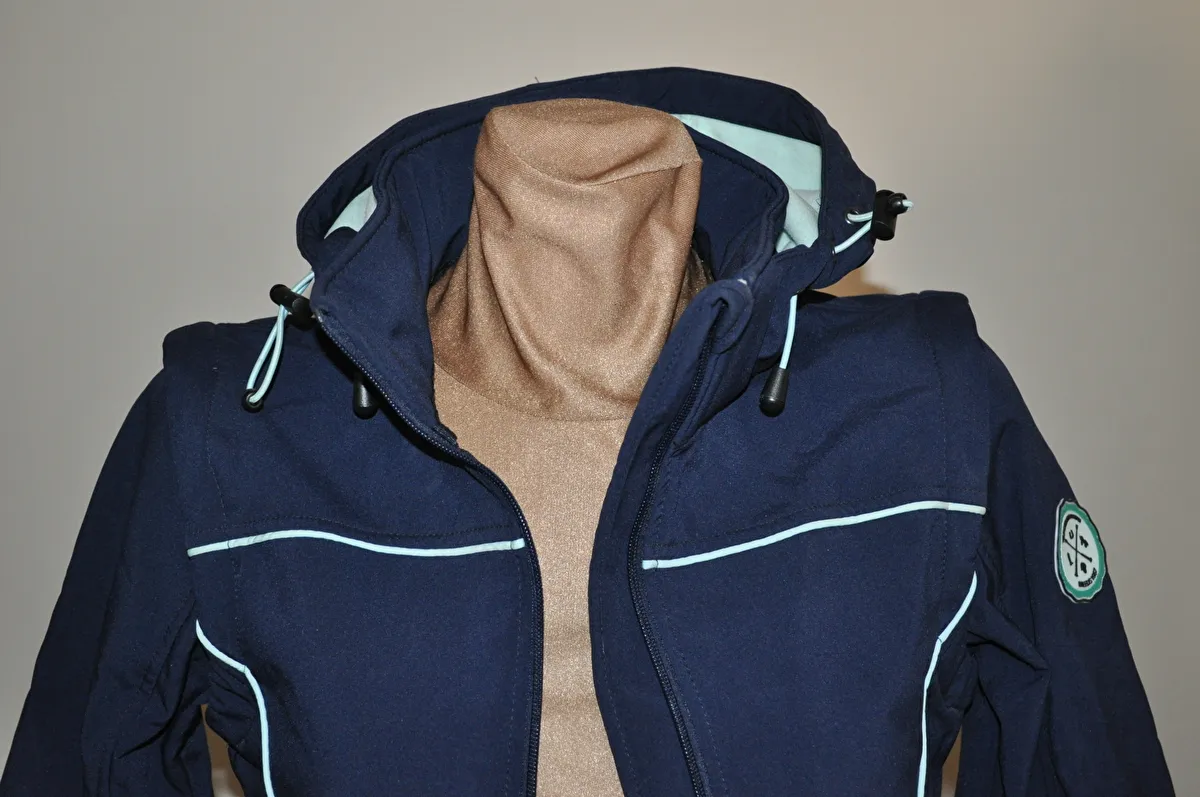 kurtka Steeds Liane, r. 164 cm, granatowa, młodzieżowa, softshell, 2w1, bdb z wadą (1) - zdjęcie 4