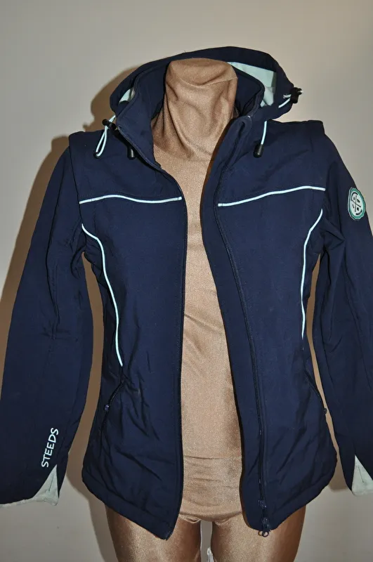 kurtka Steeds Liane, r. 164 cm, granatowa, młodzieżowa, softshell, 2w1, bdb z wadą (1) - zdjęcie 5