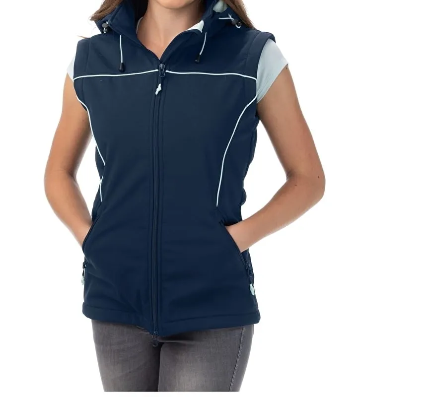 kurtka Steeds Liane, r. 128 cm, granatowa, młodzieżowa, softshell, 2w1, bdb z wadą (3) - zdjęcie 3