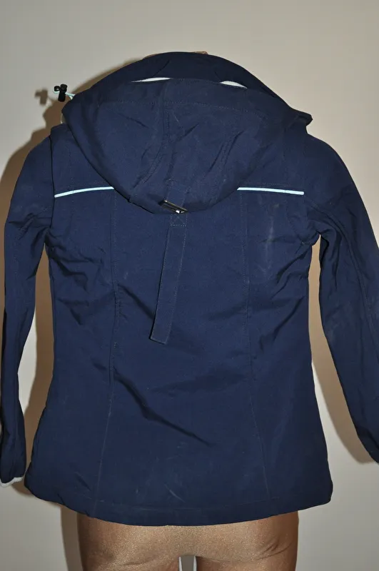 kurtka Steeds Liane, r. 128 cm, granatowa, młodzieżowa, softshell, 2w1, bdb z wadą (3) - zdjęcie 9