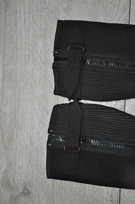 czapsy Steeds Mini-Chaps Neo, r. S (39/31), czarne, syntetyczne, jak nowe (3) - zdjęcie 4