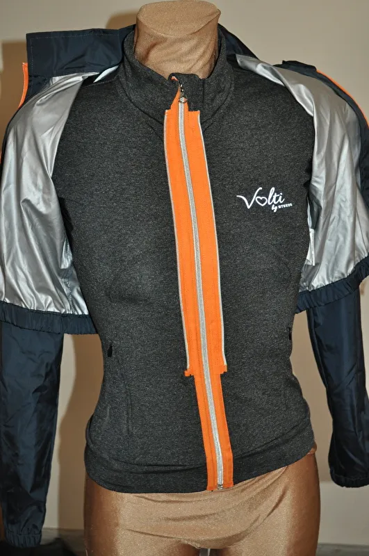 kurtka/bluza Steeds Volti, r. 152 cm , granatowa/popielata, młodzieżowa, bdb - zdjęcie 8