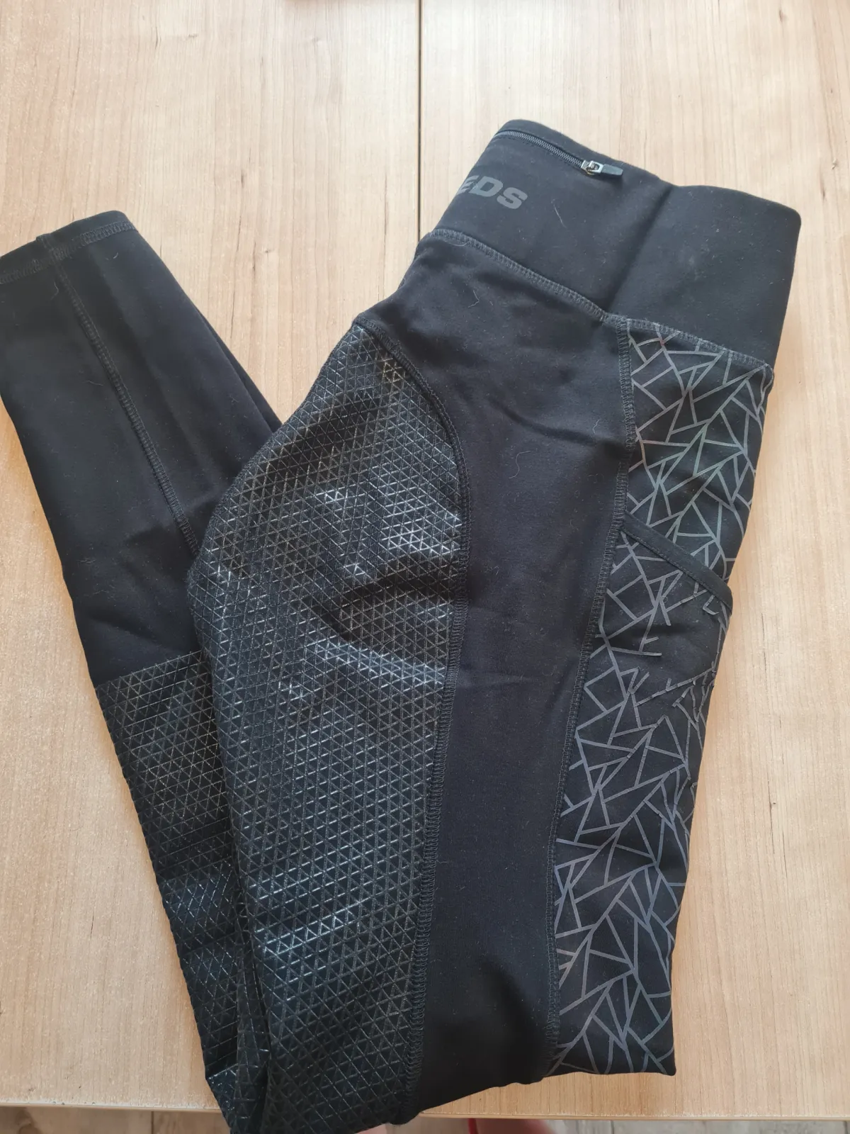 bryczesy Steeds Holographic, czarne, r. 36, lej silikonowy, odblaskowe, jak nowe - zdjęcie 4