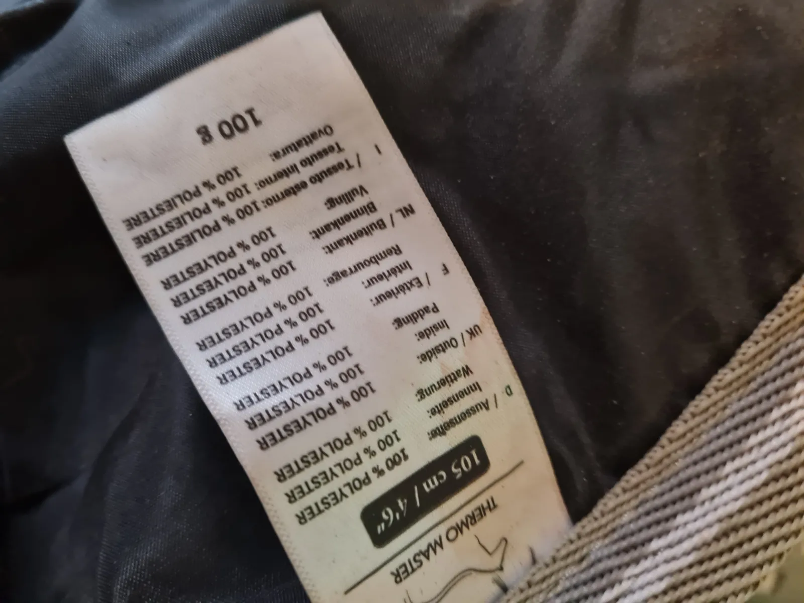 derka Thermo Master Kadir IV, r. 105 cm, 100 g, forest, padokowa, jak nowa z wadą – zdjęcie 7