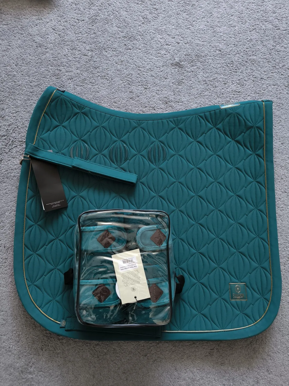 Zestaw Eskadron czaprak ujezdzeniowy vintage green Full DL – zdjęcie 1
