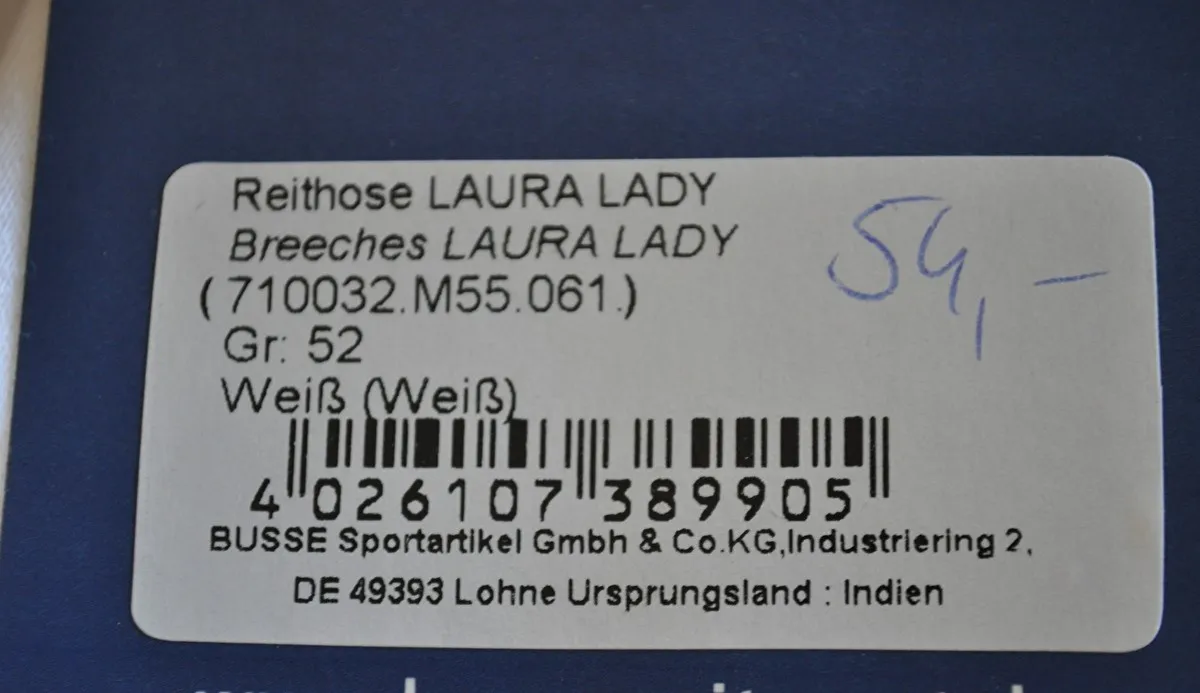 bryczesy białe Busse, r. 52, pełny lej, konkursowe, NOWE – zdjęcie 6