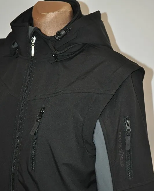 kurtka Felix Buhler Mateo, kamizelka, r. S, czarna, męska, softshell, bdb – zdjęcie 3