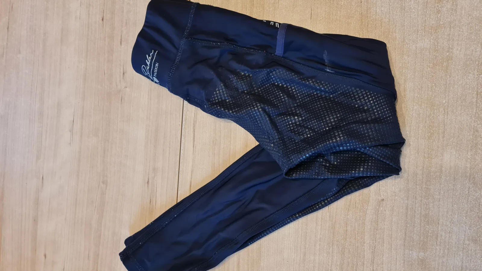 bryczesy Felix Buhler Abigail II, r. 128 cm, granatowe, lej silikonowy, legginsy, używane - zdjęcie 4