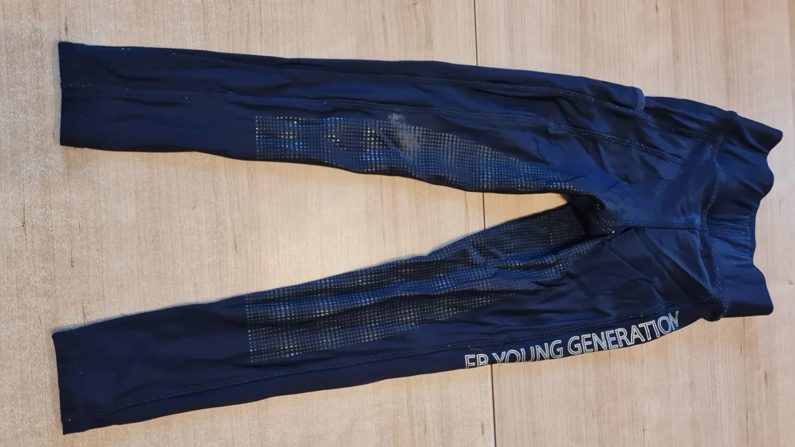 bryczesy Felix Buhler Abigail II, r. 128 cm, granatowe, lej silikonowy, legginsy, używane - zdjęcie 5