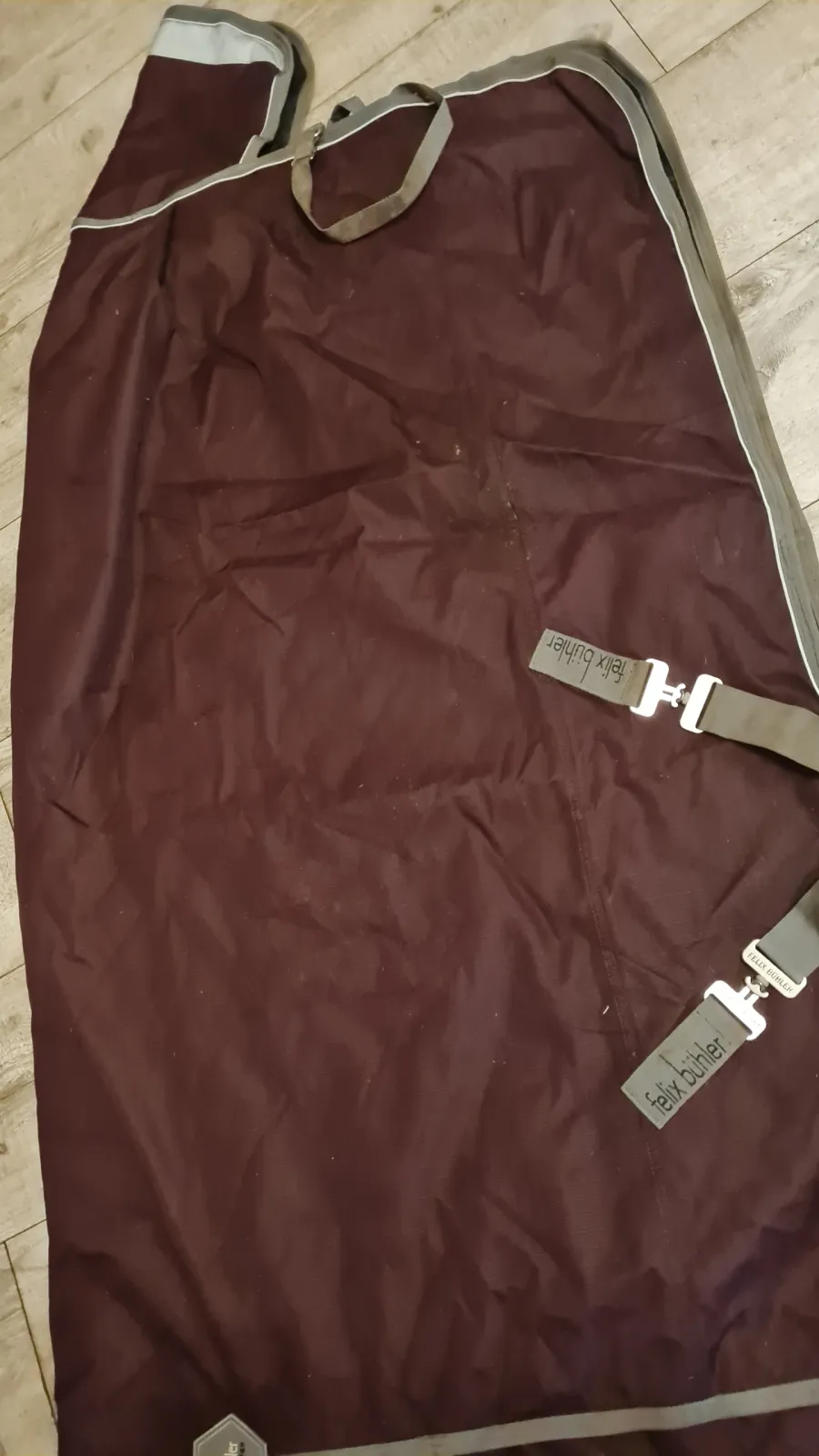 derka Felix Bühler Side Closure, zielona, r. 155 cm, 150 g, padokowa, przedłużana szyja, boczne zapięcie, bdb - zdjęcie 9