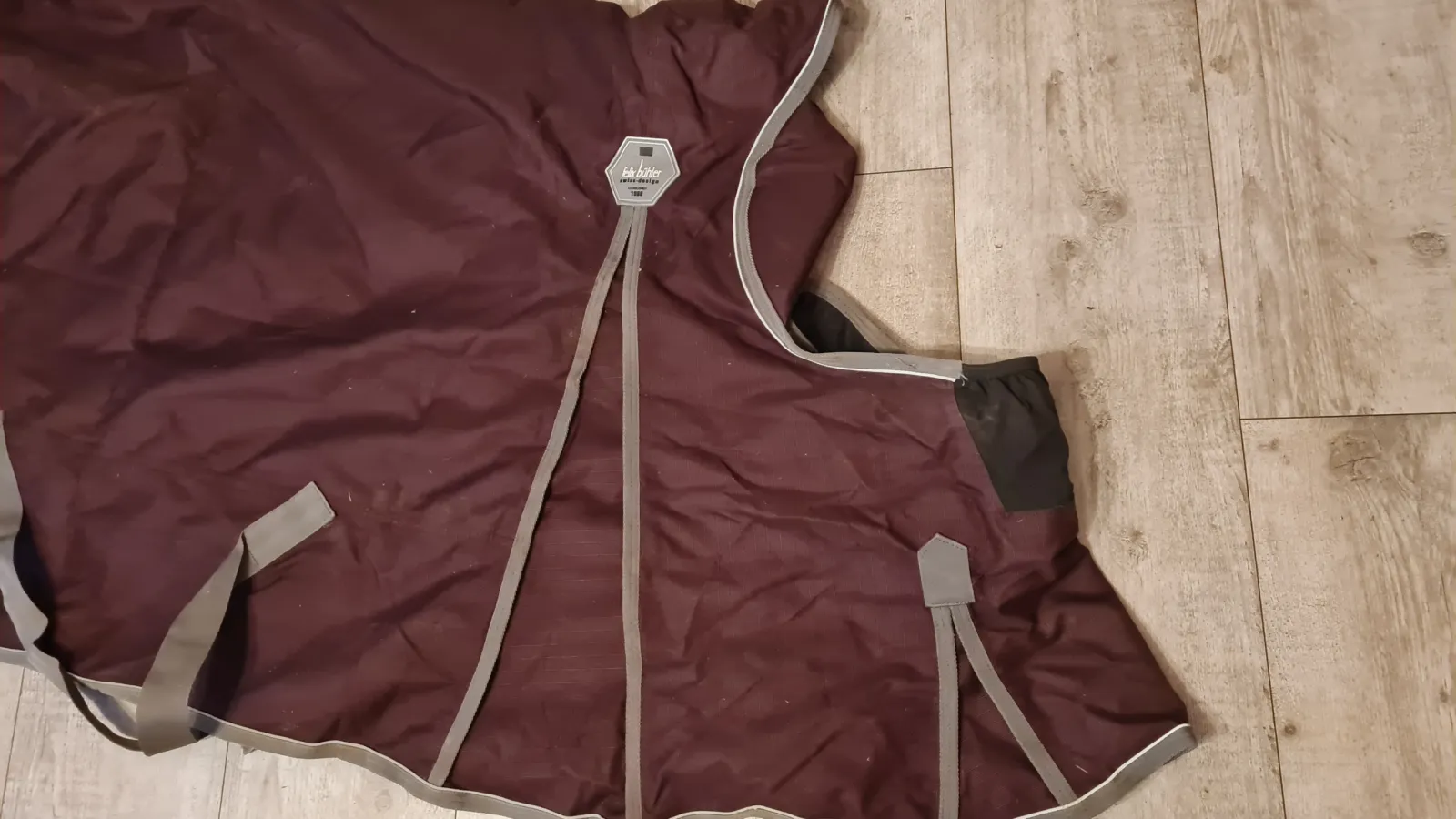 derka Felix Bühler Side Closure, zielona, r. 155 cm, 150 g, padokowa, przedłużana szyja, boczne zapięcie, bdb - zdjęcie 12